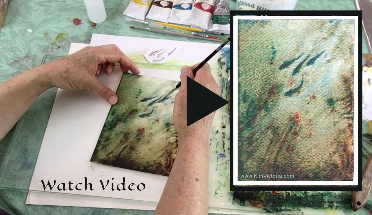 4 Fish Acrylic Painting demonstration video