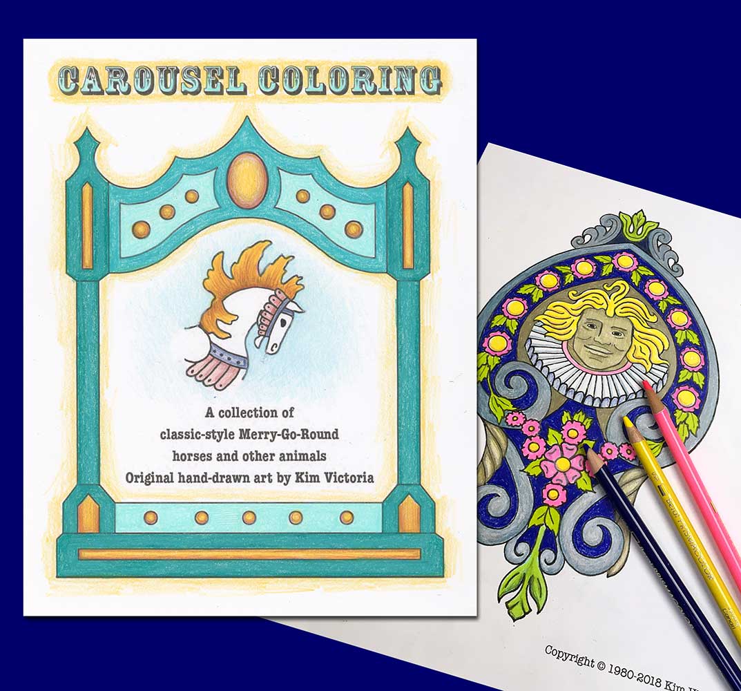 Carousel Animals by Kim Victoria Coloring Book offer