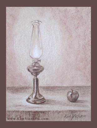 Teachers Oil Lamp drawing  by Kim Victoria