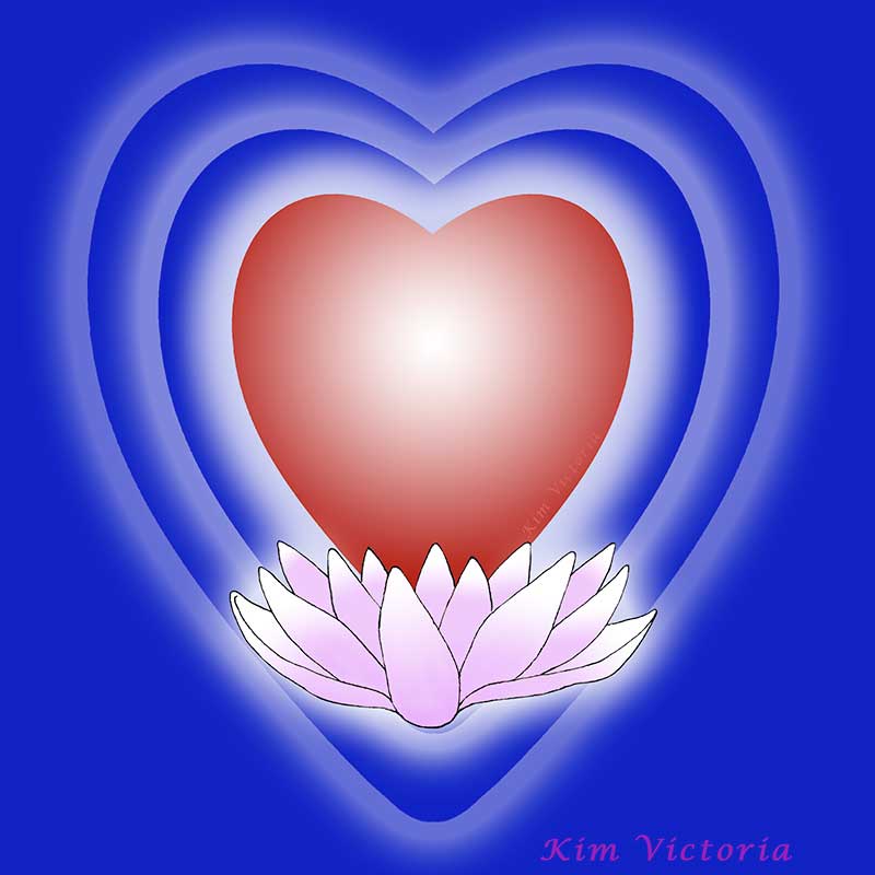 Lotus Heart illustration by Kim Victoria, for the article You Have An Emotional Energy System