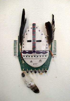 Indian-style mask from Kim Victoria's blog, Artist Vicki Farell
