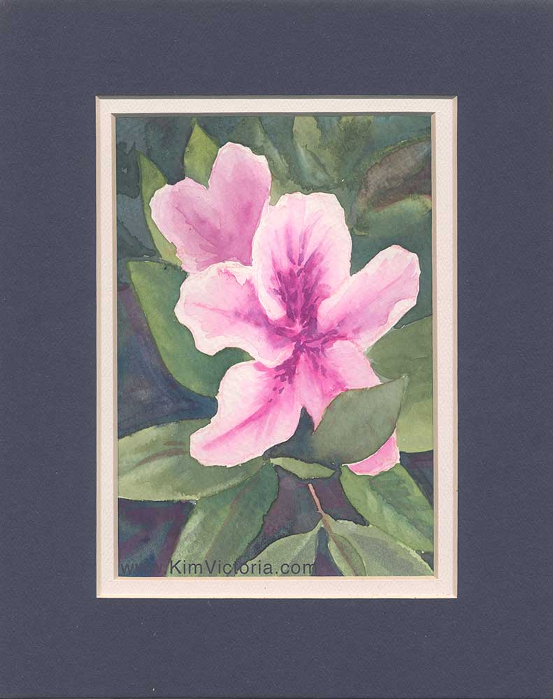 Rhododendron watercolor  by Kim Victoria