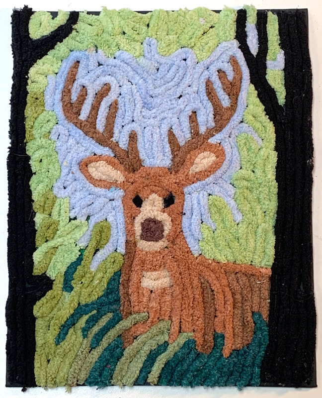 Deer yarn painting