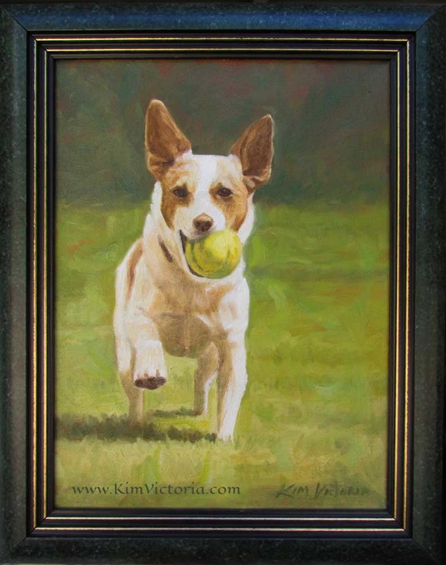 Oil Painting Fetch by Kim Victoria