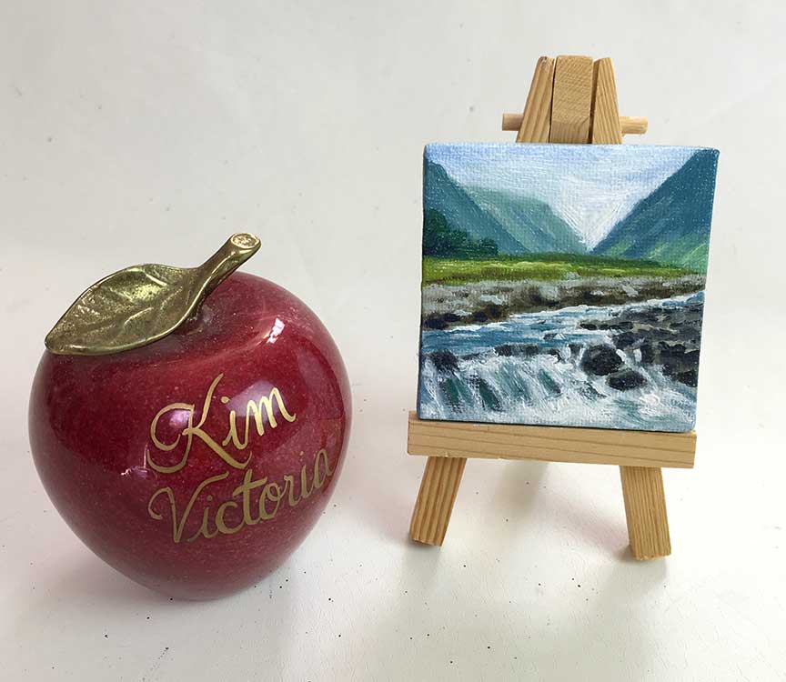 Miniature oil painting by Kim Victoria - Glen Coe Mini, Scotland
