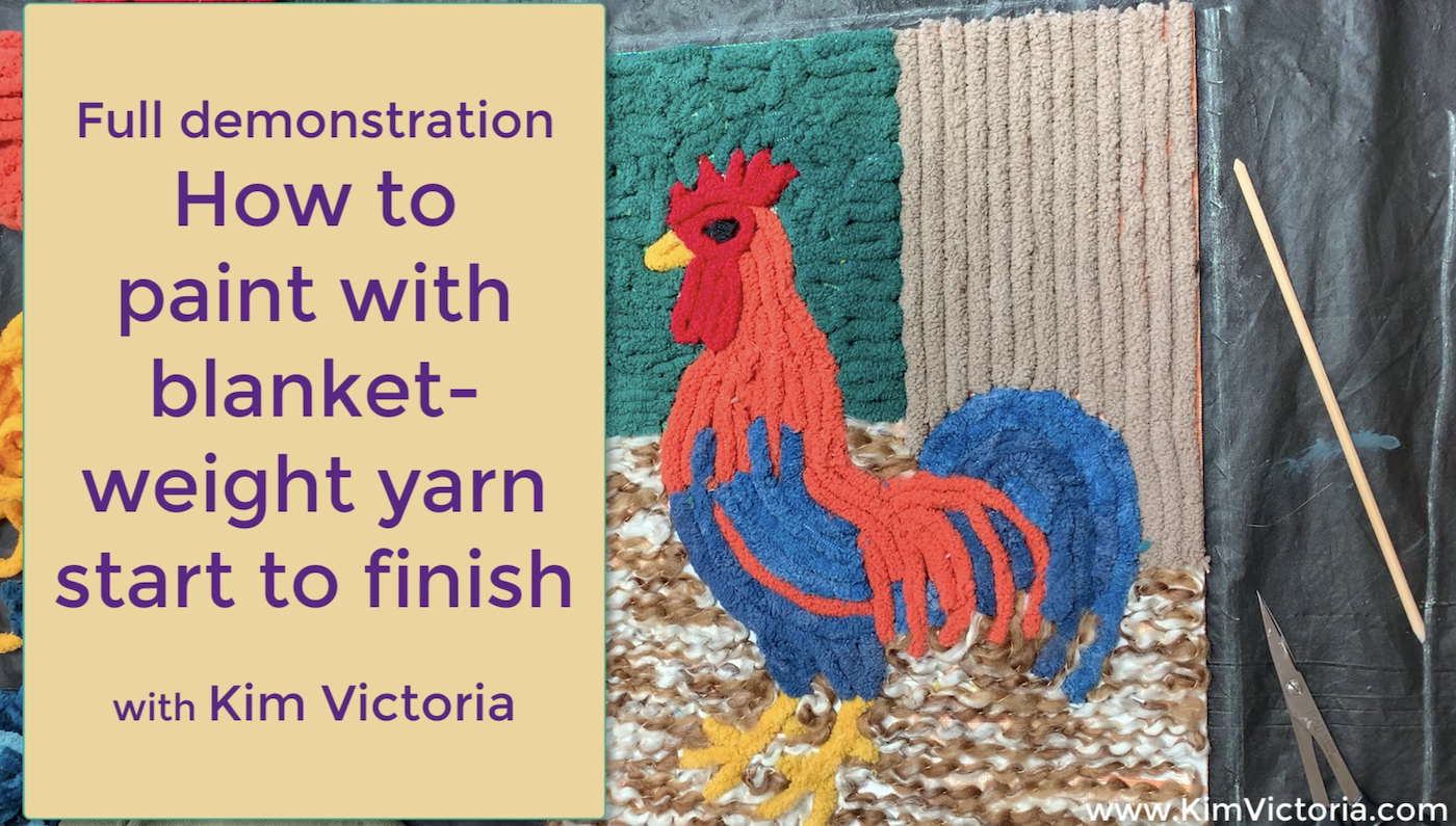 thumbnail for YouTube video of yarn painting demo