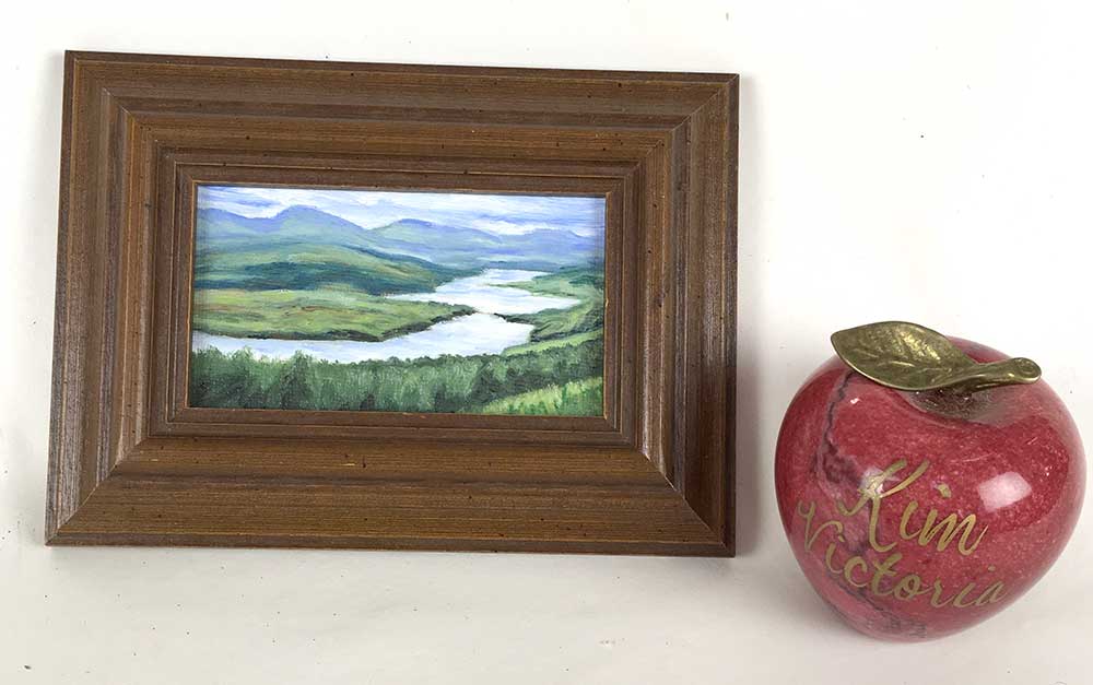Miniature oil painting by Kim Victoria - Loch Katrine, Scotland
