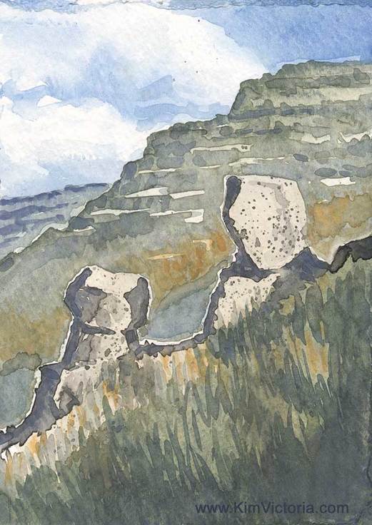 Ridge Rocks Painting by Kim Victoria