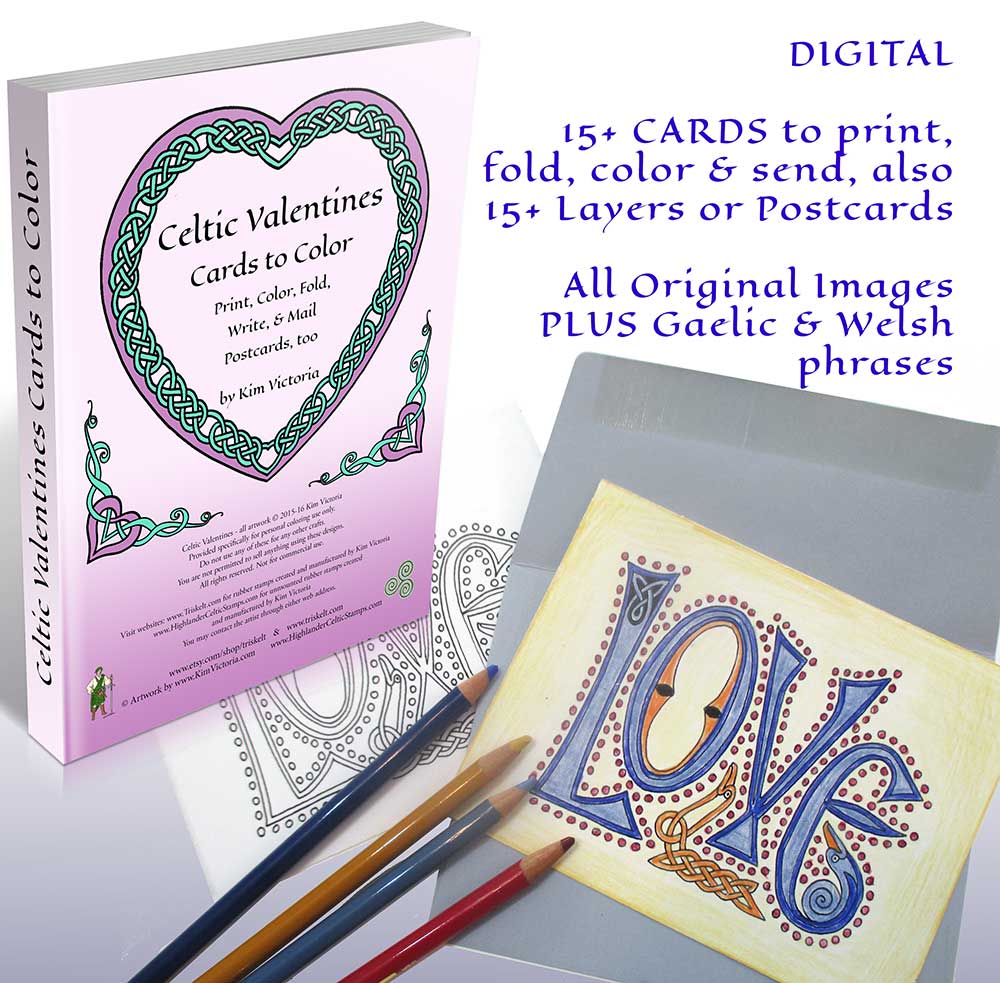 Celtic Valentines Cards by Kim Victoria Coloring Book offer